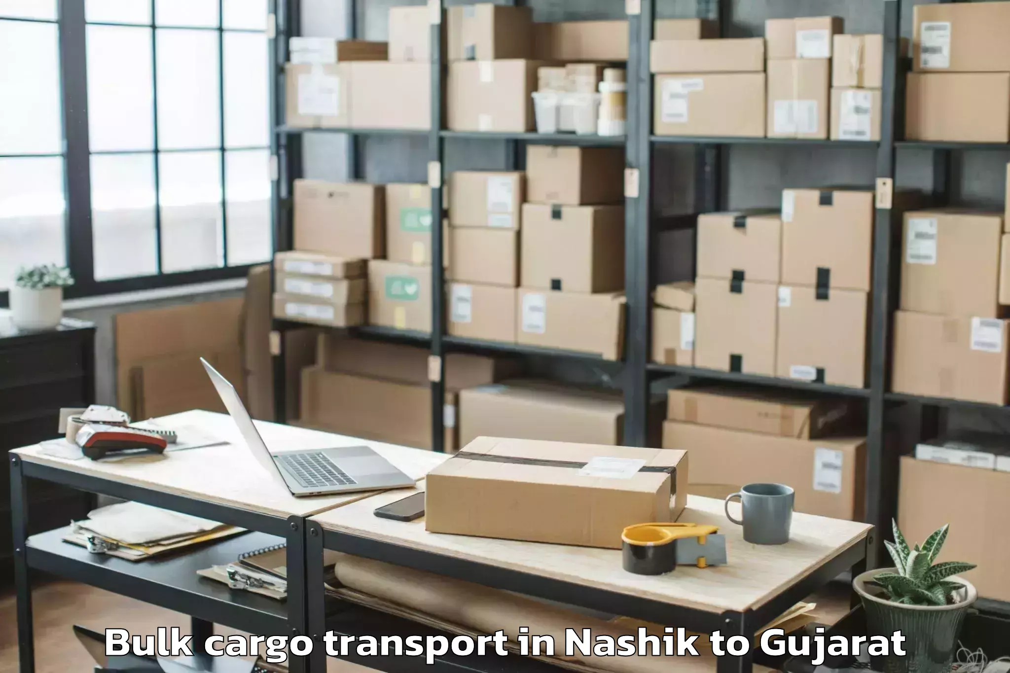 Efficient Nashik to Ganpat University Mehsana Bulk Cargo Transport